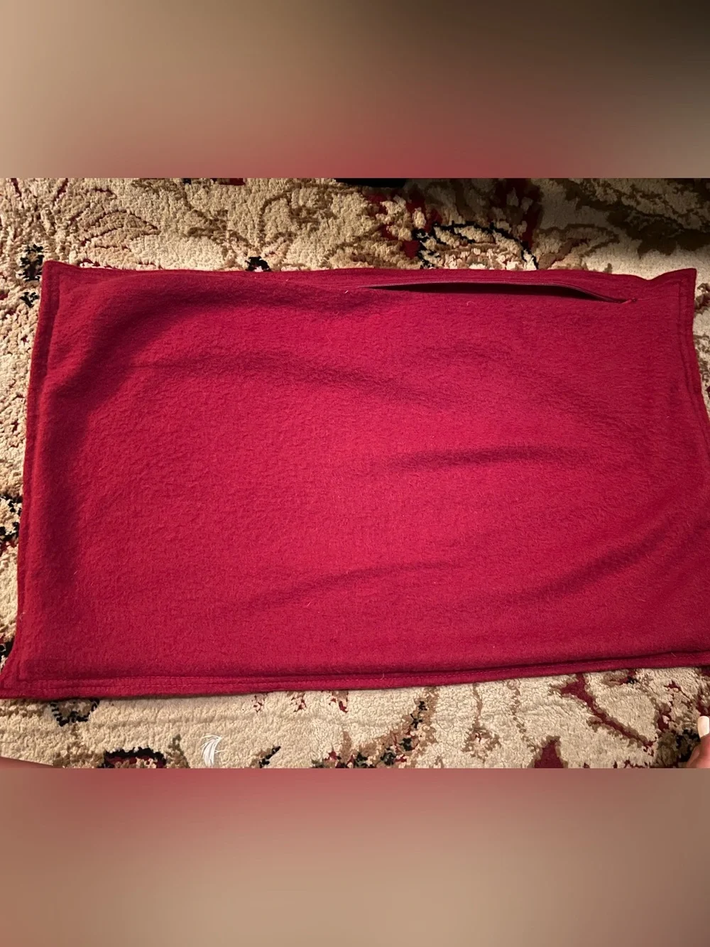 Restoration Hardware RH Cashmere Lumbar Pillow (Red / Garnet) 13”x21” CA 55697